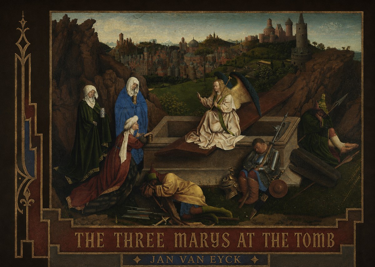 Jan van Eyck The Three Marys at the Tomb No2 - Poszter
