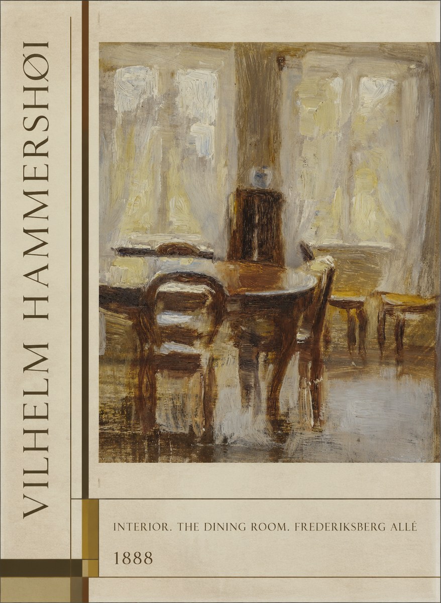 Vilhelm Hammershøi Interior. the Dining Room. Frederiksberg Allé No2 - Poszter