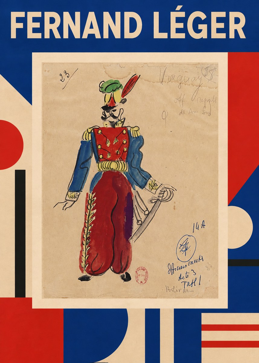 Fernand Léger Officier Invers, Bolívar No1 - Poszter