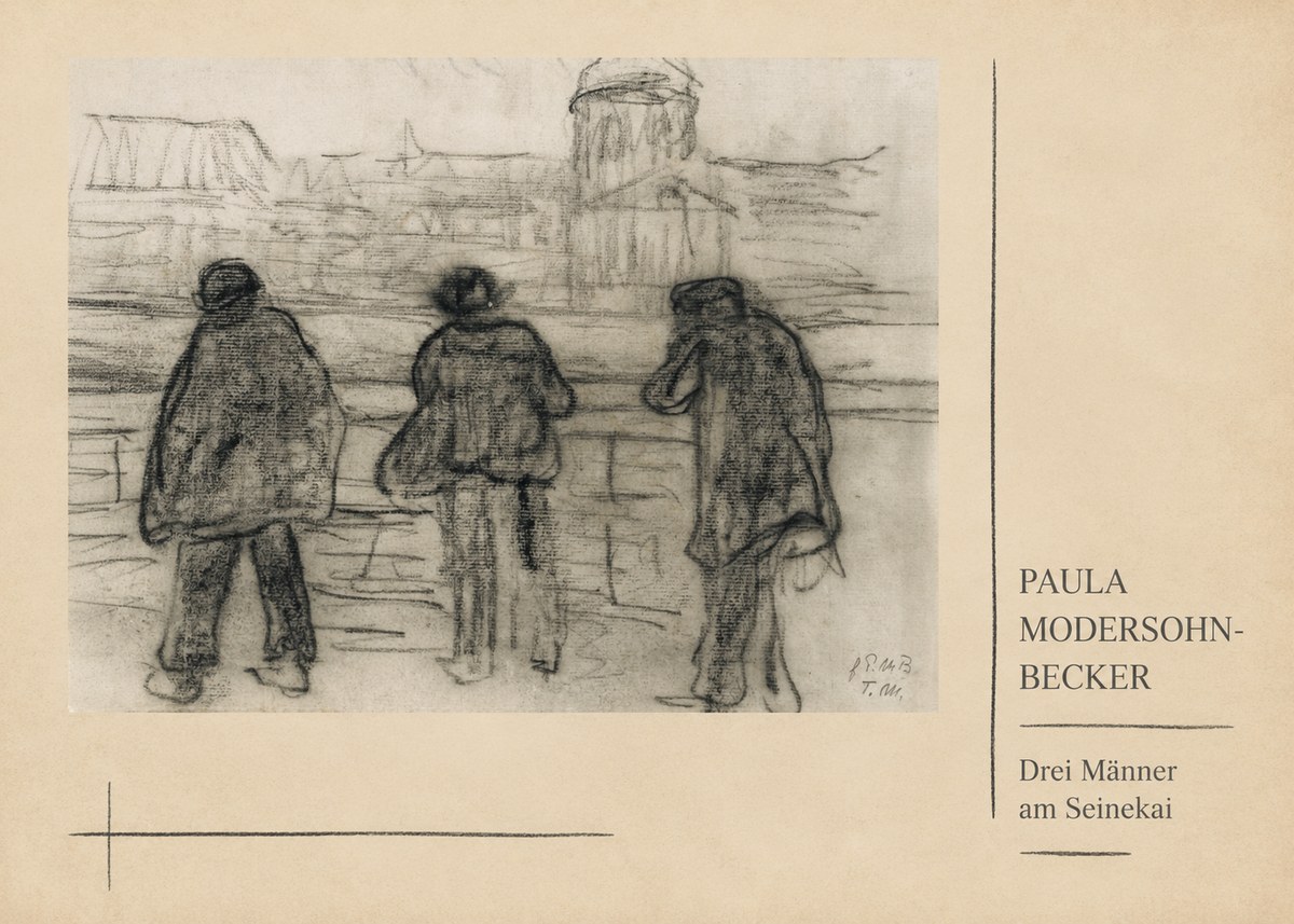 Paula Modersohn-Becker Drei Männer Am Seinekai No3 - Poszter