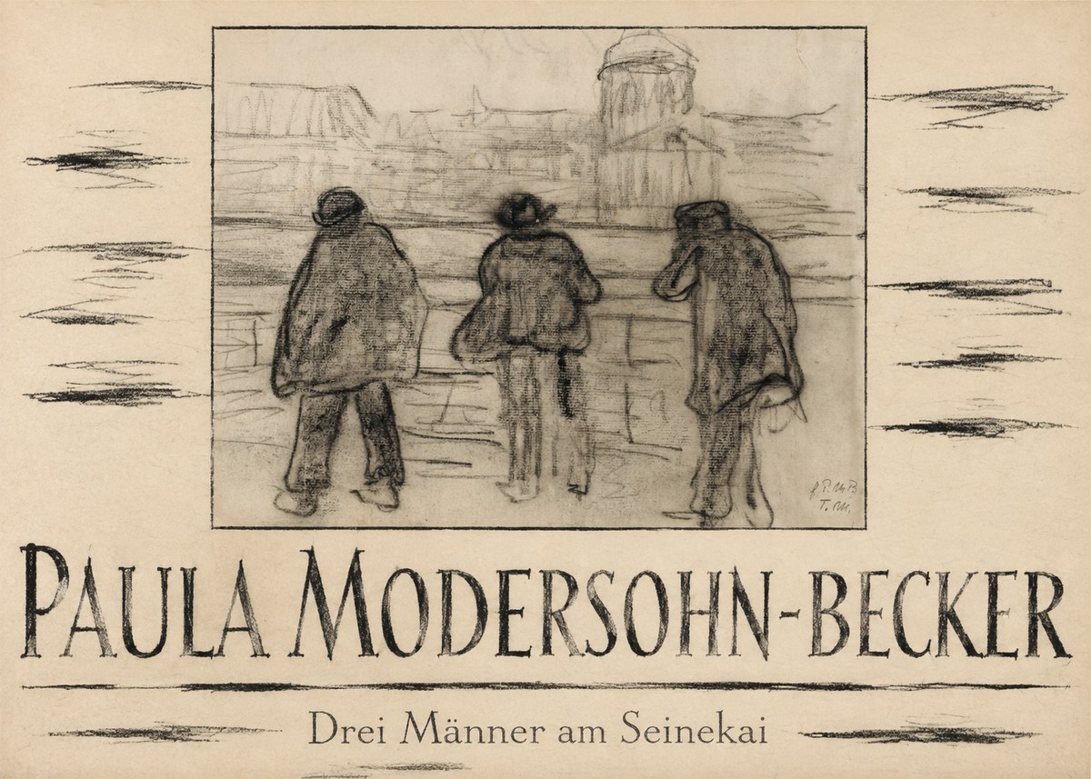 Paula Modersohn-Becker Drei Männer Am Seinekai No4 - Poszter
