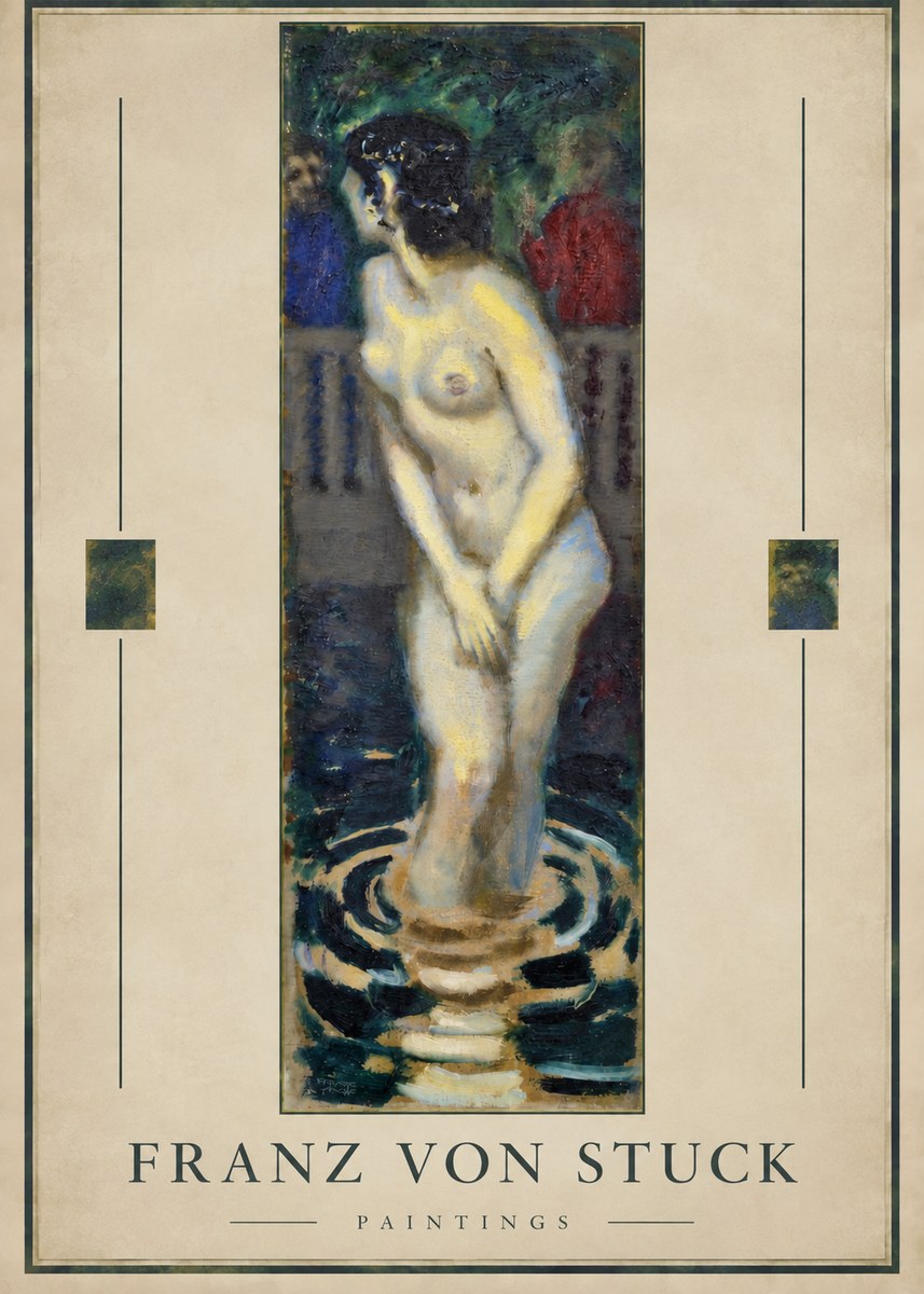 Franz von Stuck The Bather No3 - Poszter