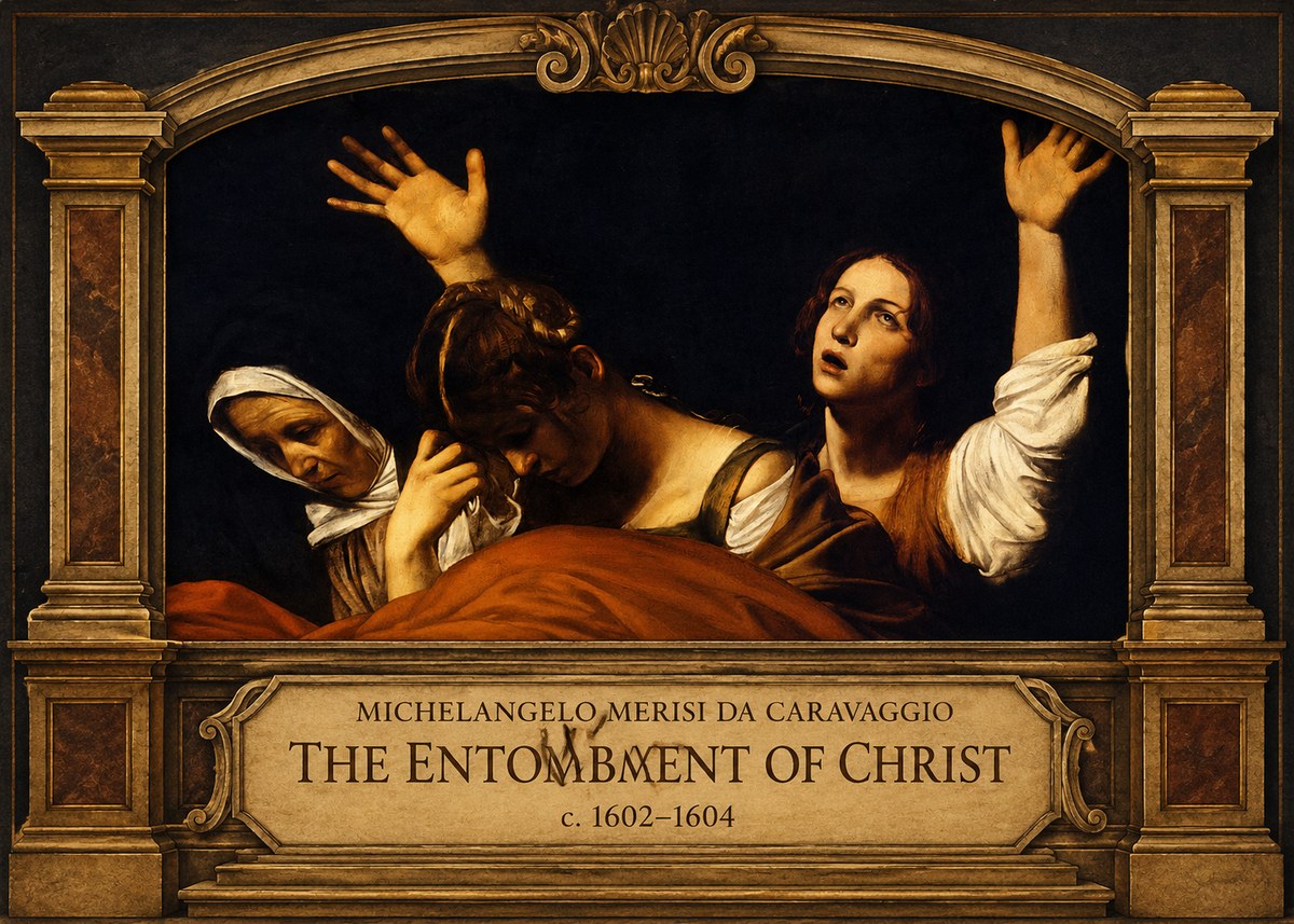 Michelangelo Merisi da Caravaggio The Entombment of Christ I No3 - Poszter