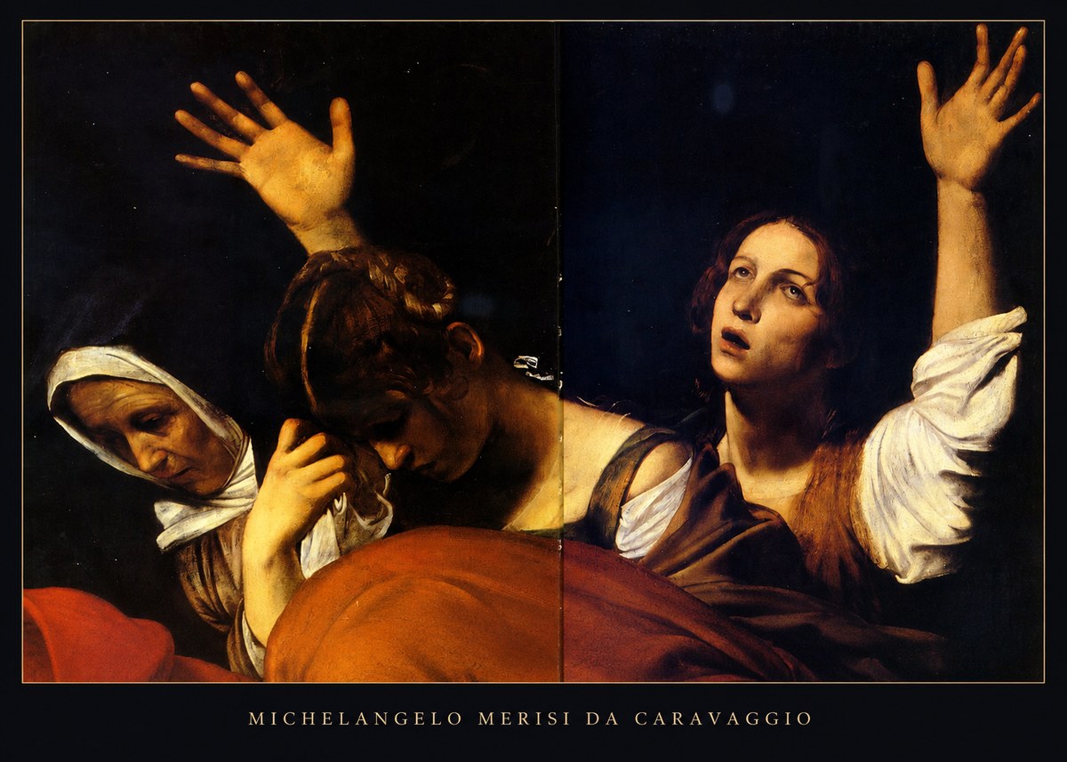 Michelangelo Merisi da Caravaggio The Entombment of Christ I No5 - Poszter
