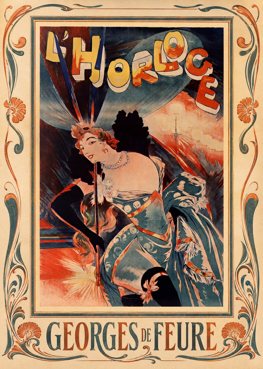 Georges de Feure L'horloge II No1 - Poszter
