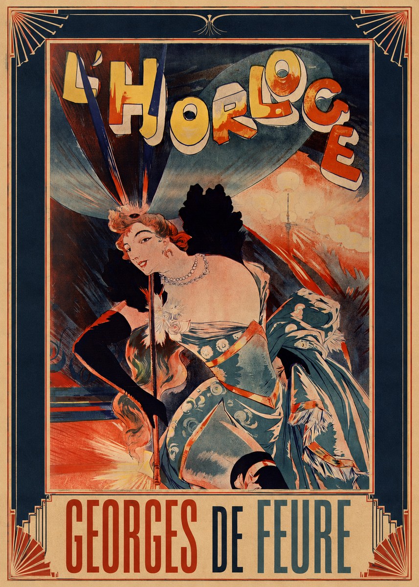 Georges de Feure L'horloge II No3 - Poszter