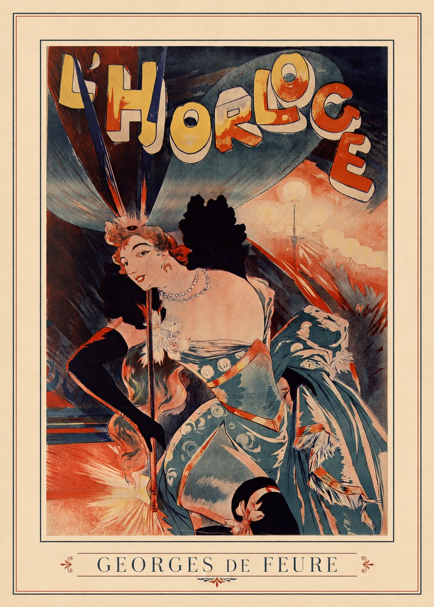 Georges de Feure L'horloge II No4 - Poszter