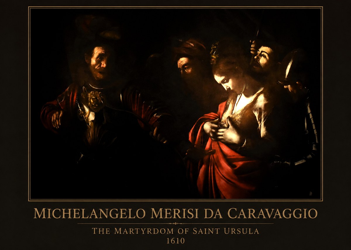 Michelangelo Merisi da Caravaggio The Martyrdom of Saint Ursula No1 - Poszter