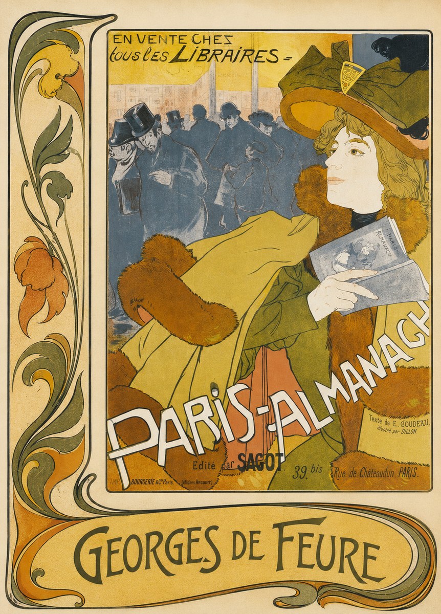 Georges de Feure Paris-almanach I No2 - Poszter