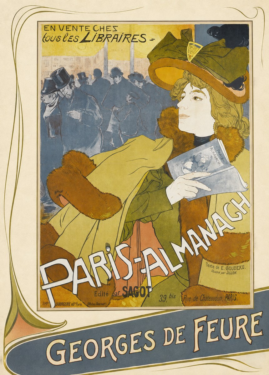Georges de Feure Paris-almanach I No5 - Poszter