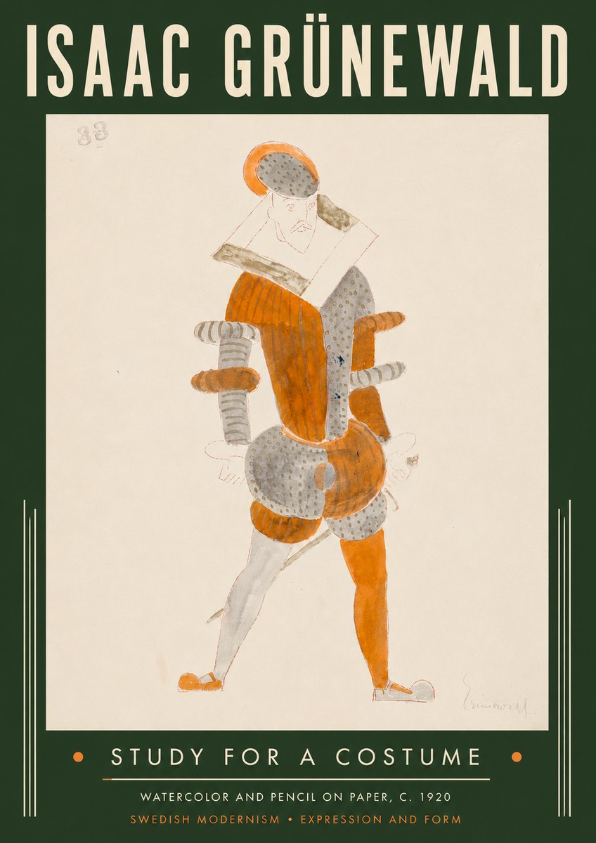 Isaac Grünewald Study for a Costume II No6 - Poszter