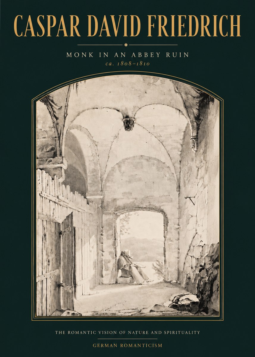 Caspar David Friedrich Monk in an Abbey Ruin No4 - Poszter