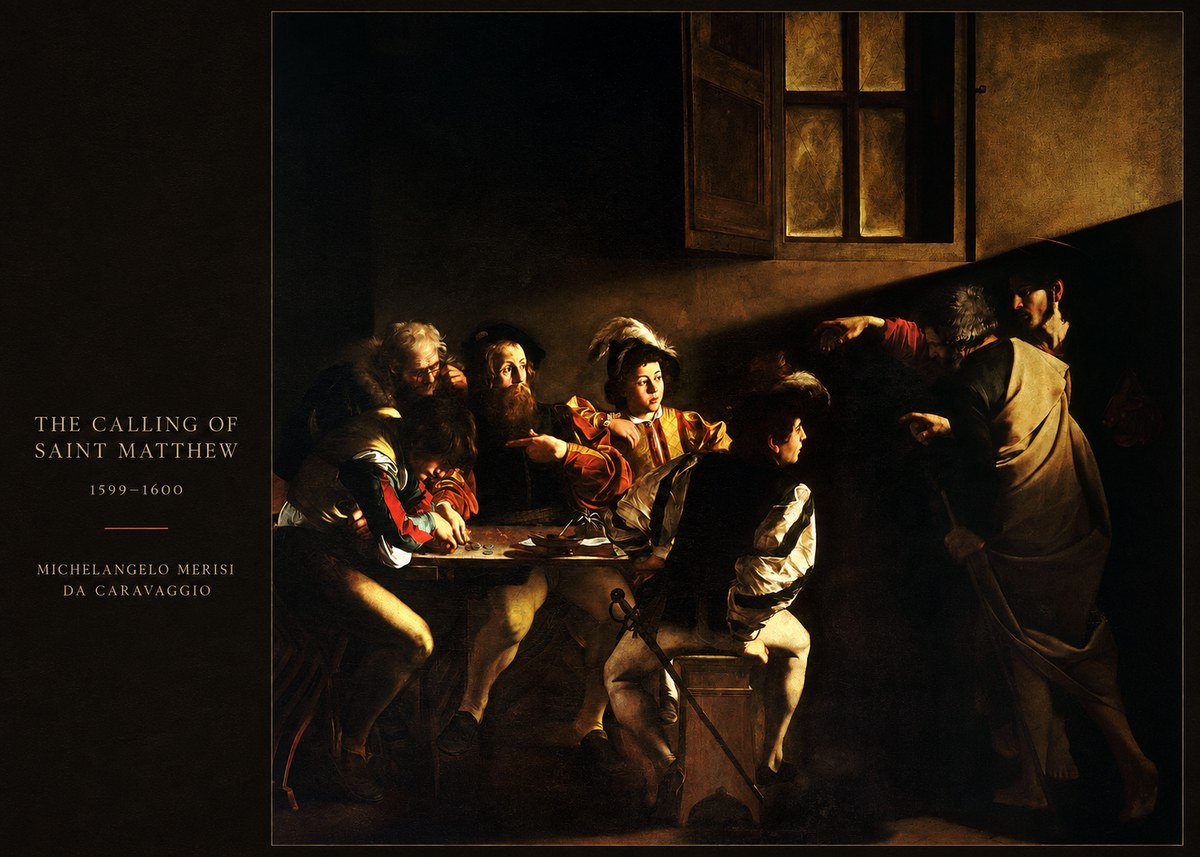 Michelangelo Merisi da Caravaggio The Calling of Saint Matthew I No5 - Poszter