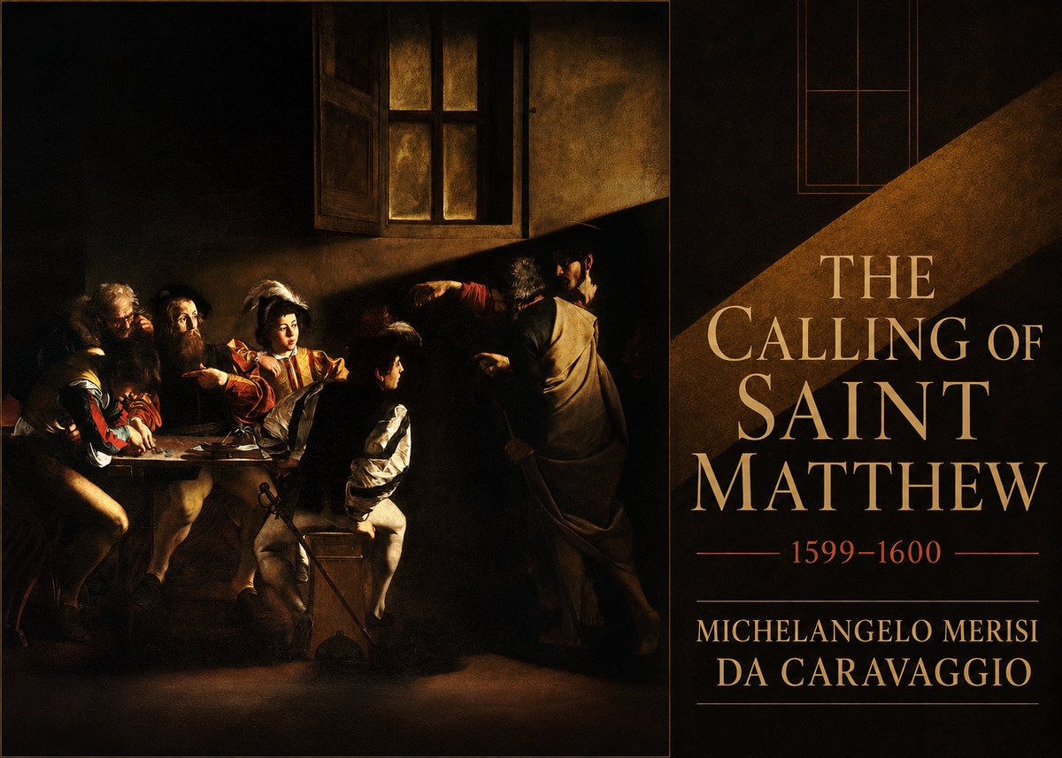 Michelangelo Merisi da Caravaggio The Calling of Saint Matthew I No6 - Poszter