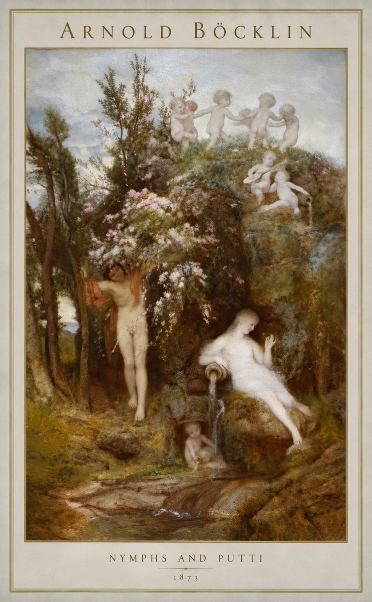 Arnold Böcklin Springtime No3 - Poszter