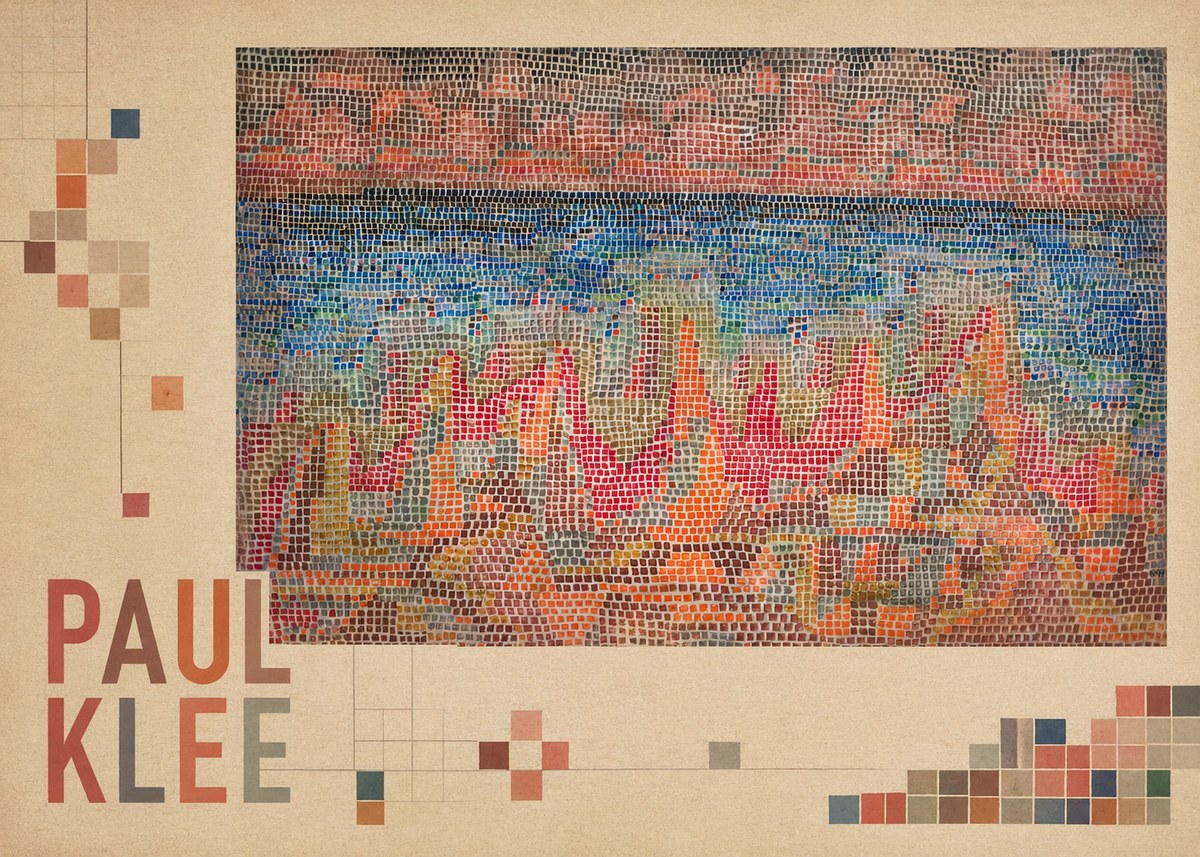 Paul Klee Abstract Gridded Composition No2 - Poszter