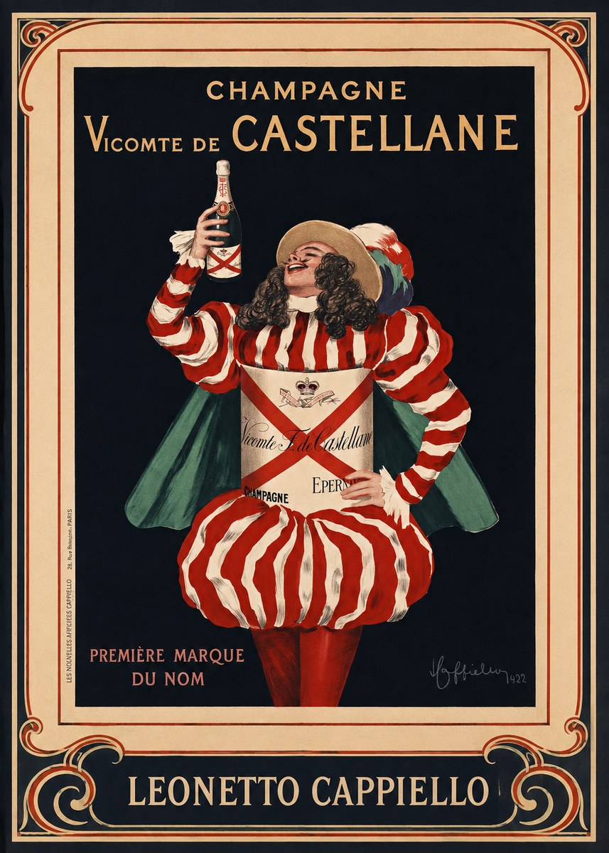 Leonetto Cappiello Champagne Vicomte De Castellane No1 - Poszter