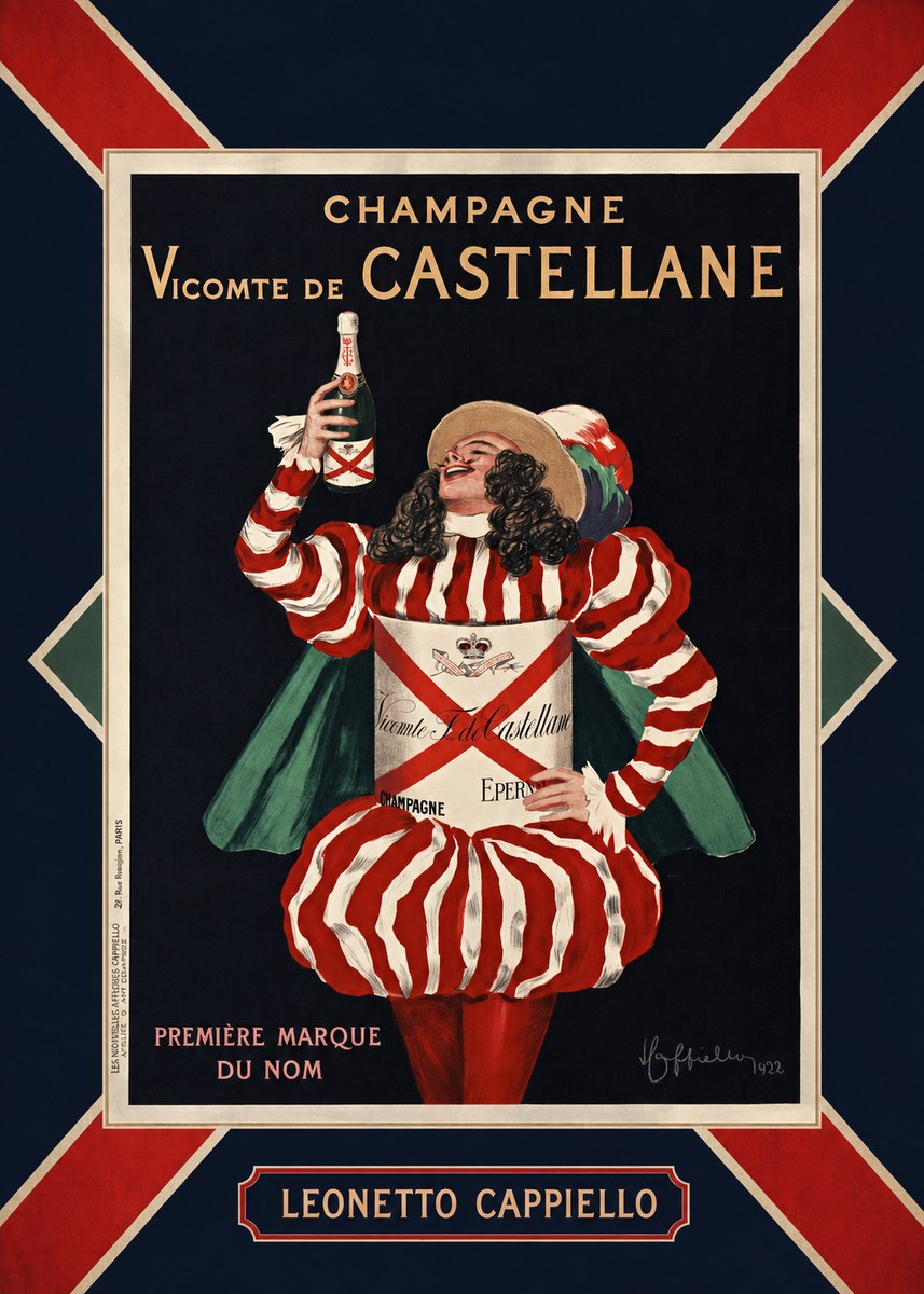 Leonetto Cappiello Champagne Vicomte De Castellane No6 - Poszter