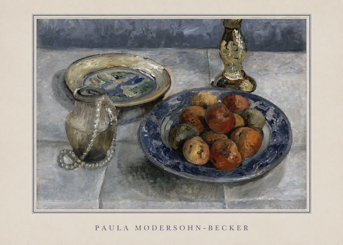 Paula Modersohn-Becker Still Life with Candlestick, Pitcher, and Fruit No4 - Poszter