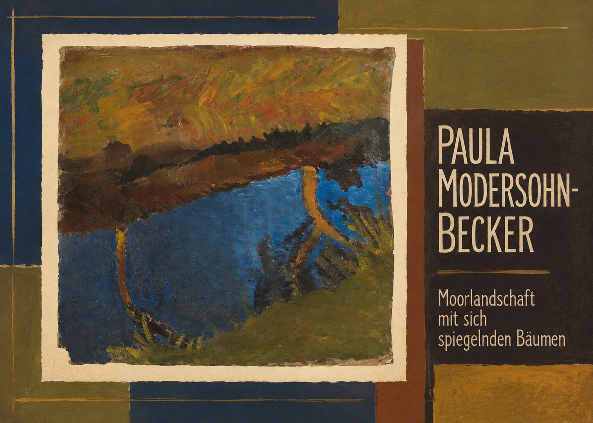 Paula Modersohn-Becker Moorlandschaft Mit Sich Spiegelnden Bäumen No2 - Poszter