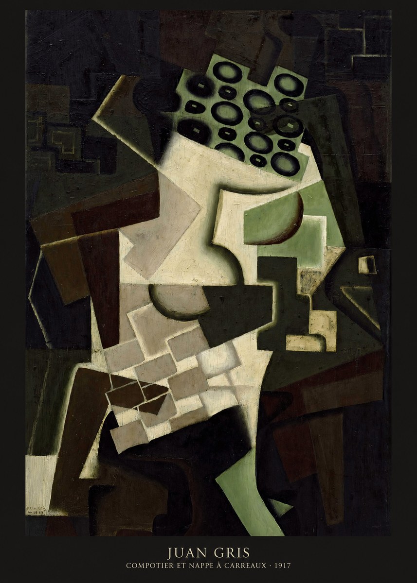 Juan Gris Compotier Et Nappe À Carreaux No6 - Poszter