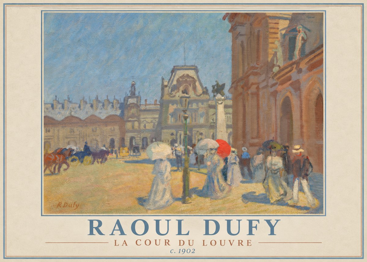 Raoul Dufy La Cour Du Louvre No1 - Poszter