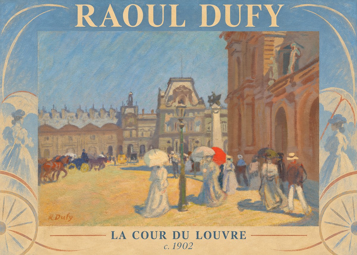 Raoul Dufy La Cour Du Louvre No4 - Poszter