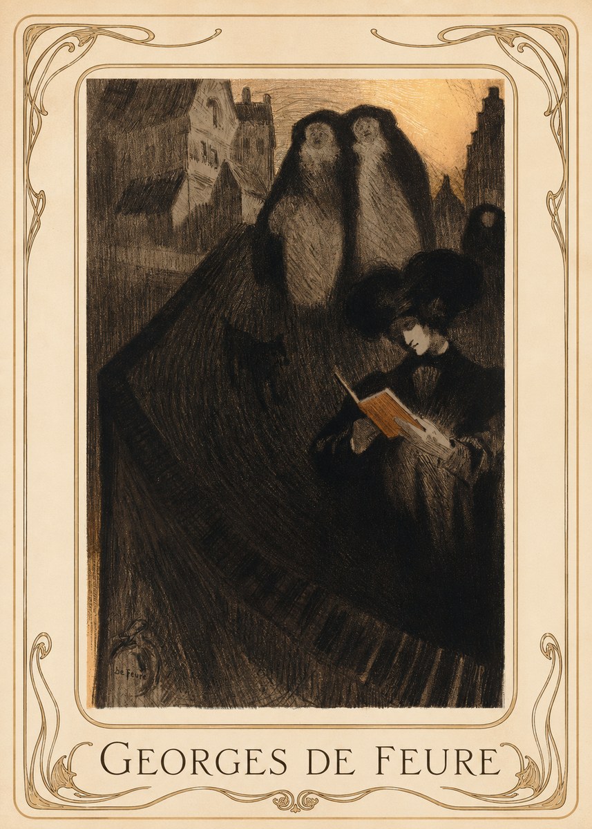 Georges de Feure La Liseuse No1 - Poszter