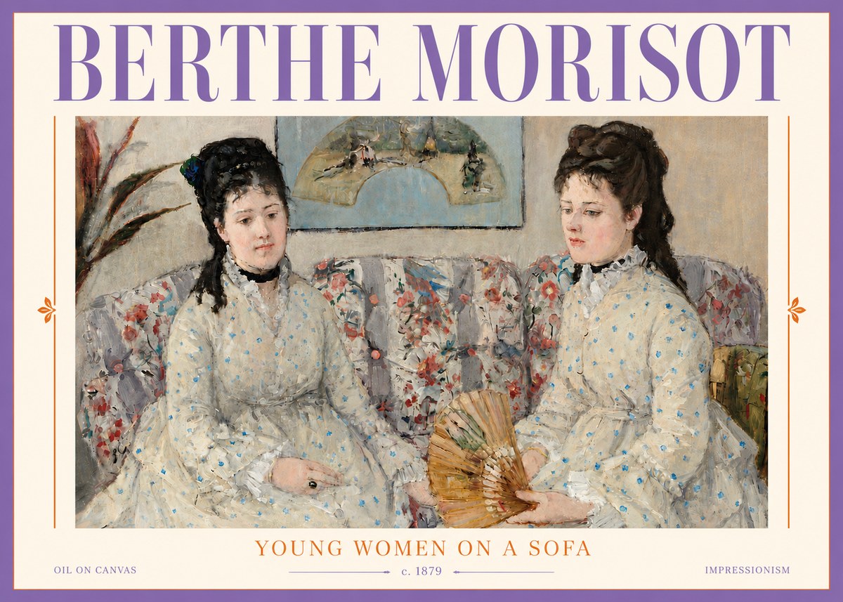 Berthe Morisot Young Women on a Sofa No5 - Poszter