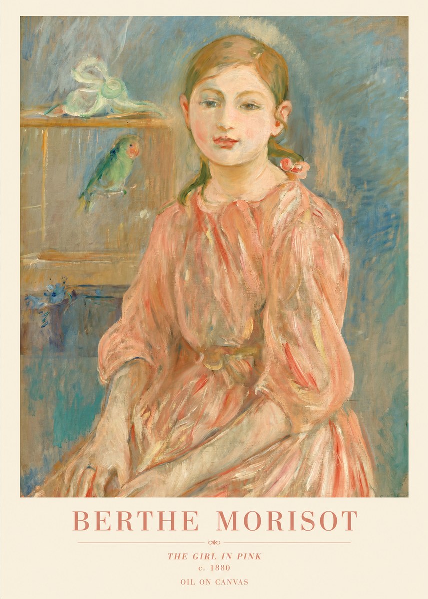 Berthe Morisot The Girl in Pink No1 - Poszter