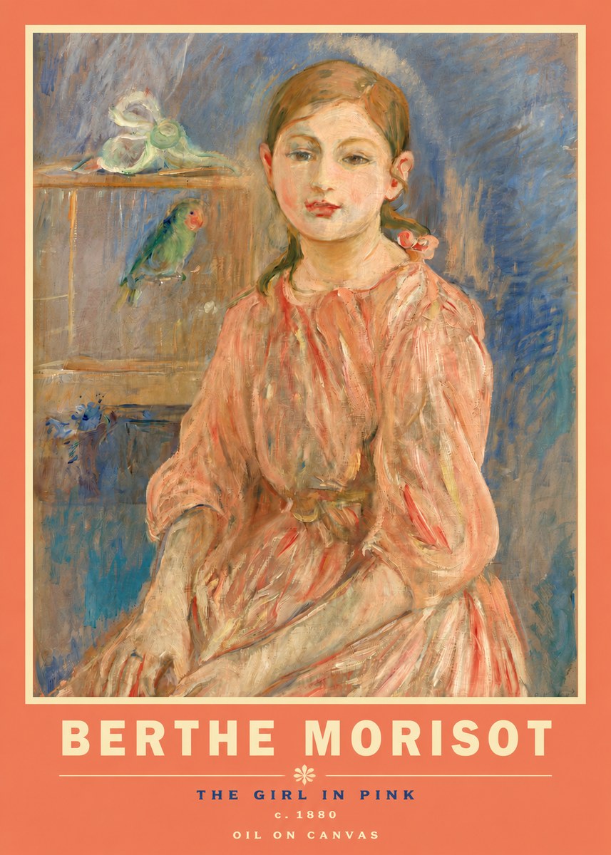Berthe Morisot The Girl in Pink No3 - Poszter