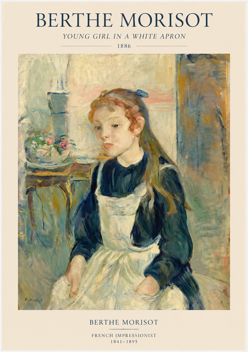 Berthe Morisot Young Girl in a White Apron No1 - Poszter