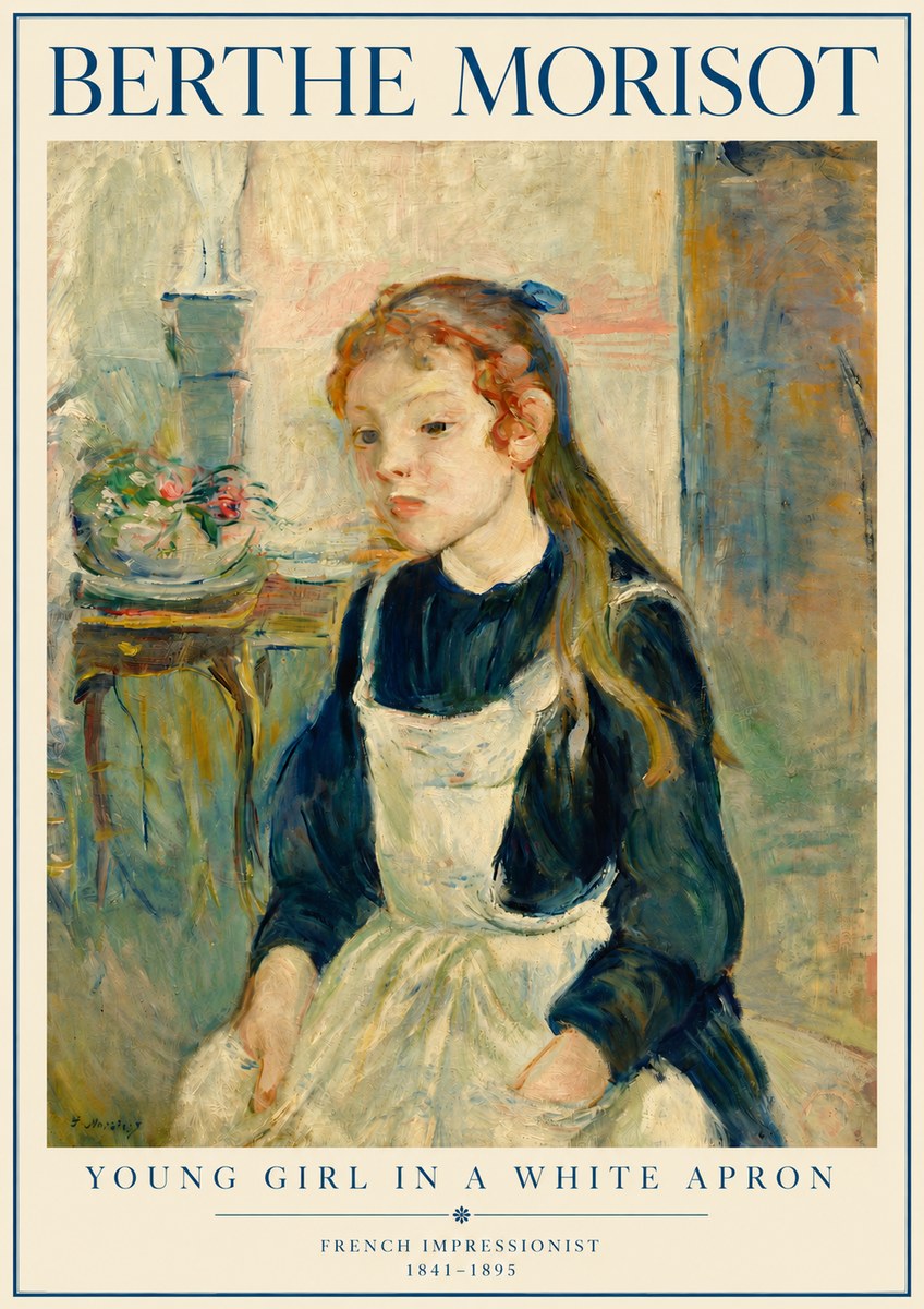 Berthe Morisot Young Girl in a White Apron No3 - Poszter