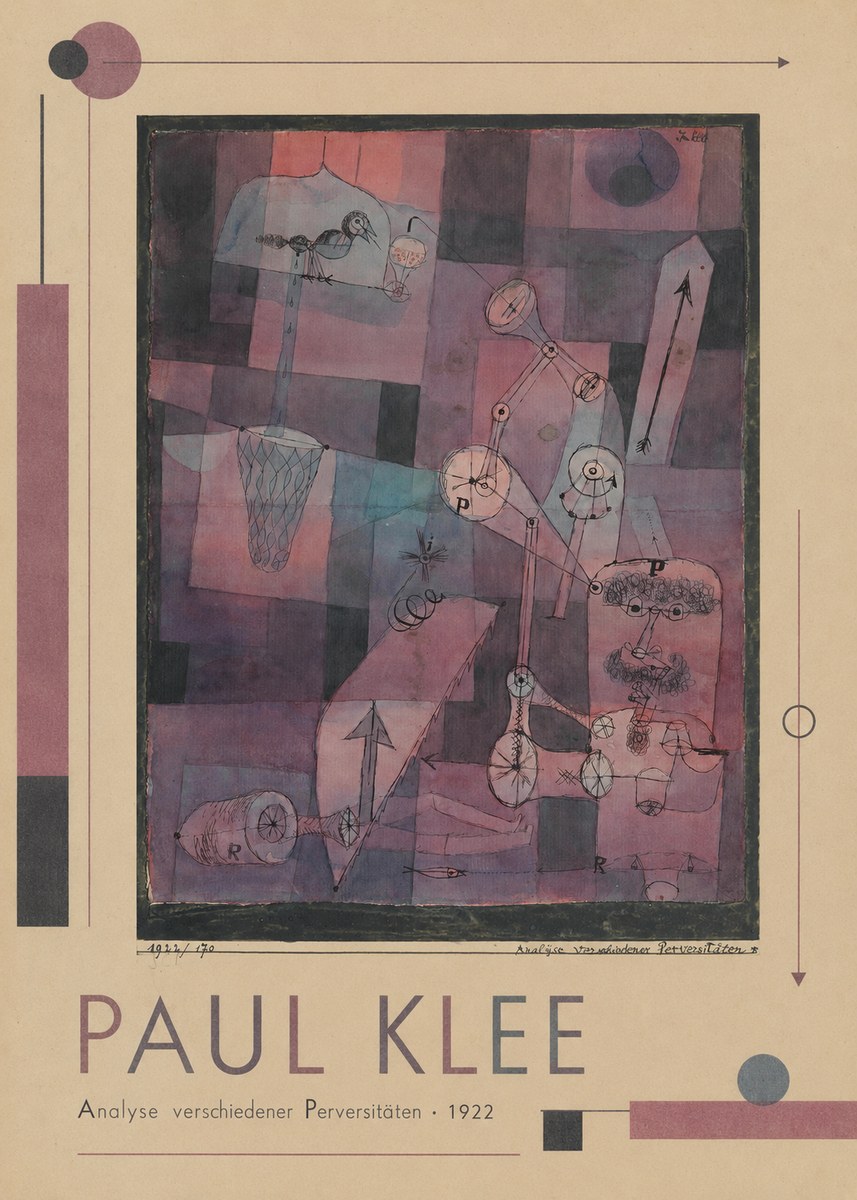 Paul Klee Analyse Verschiedener Perversitäten No1 - Poszter