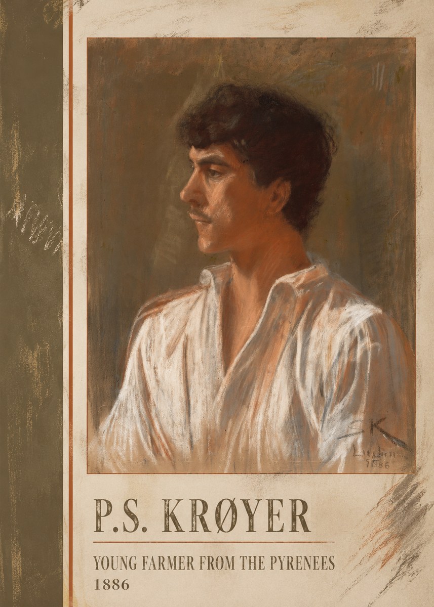P.S. Krøyer Young Farmer from the Pyrenees No2 - Poszter