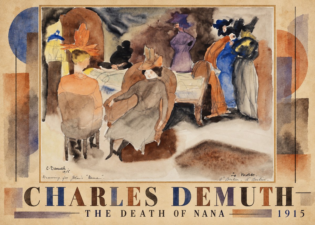 Charles Demuth The Death of Nana No3 - Poszter