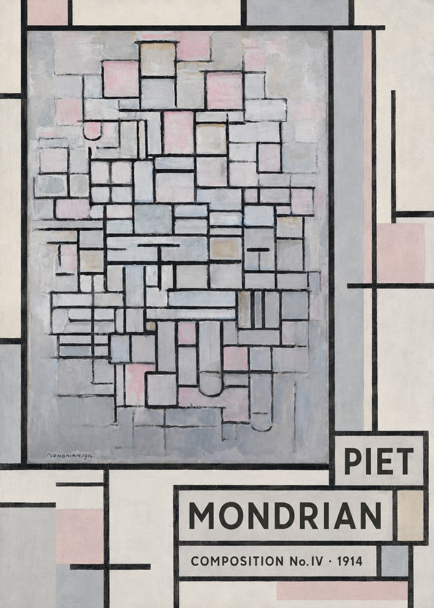 Piet Mondrian Composition No. Iv • 1914 No5 - Poszter