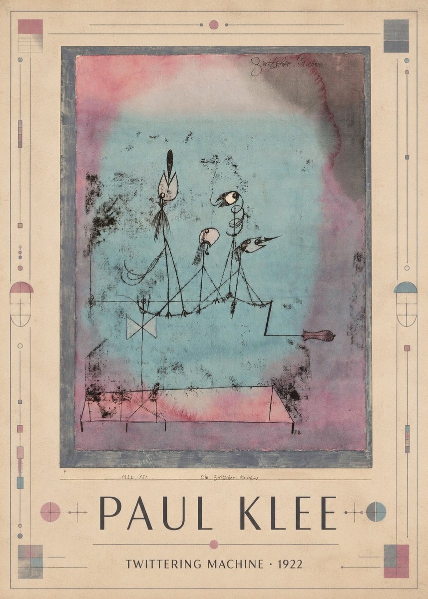 Paul Klee Twittering Machine No1 - Poszter