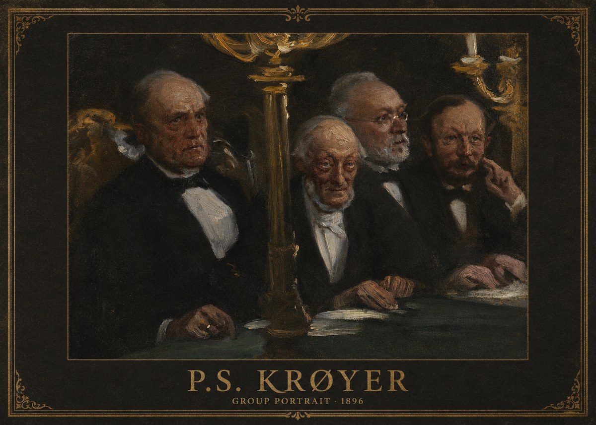 P.S. Krøyer Group Portrait No1 - Poszter