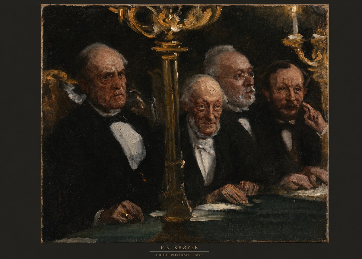 P.S. Krøyer Group Portrait No6 - Poszter