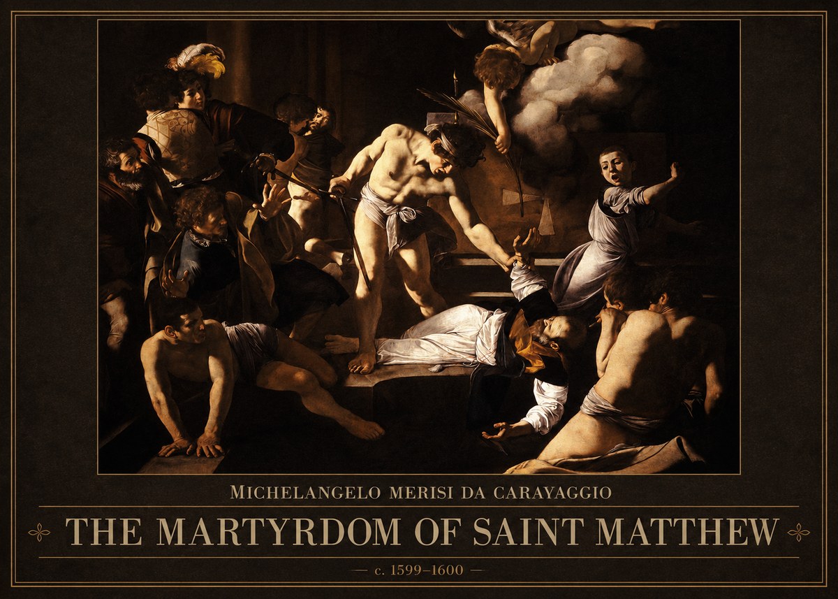 Michelangelo Merisi da Caravaggio The Martyrdom of Saint Matthew No2 - Poszter