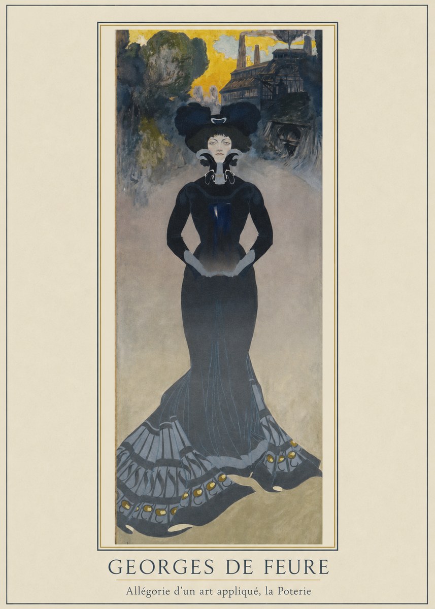 Georges de Feure Allégorie D'un Art Appliqué, La Poterie No6 - Poszter