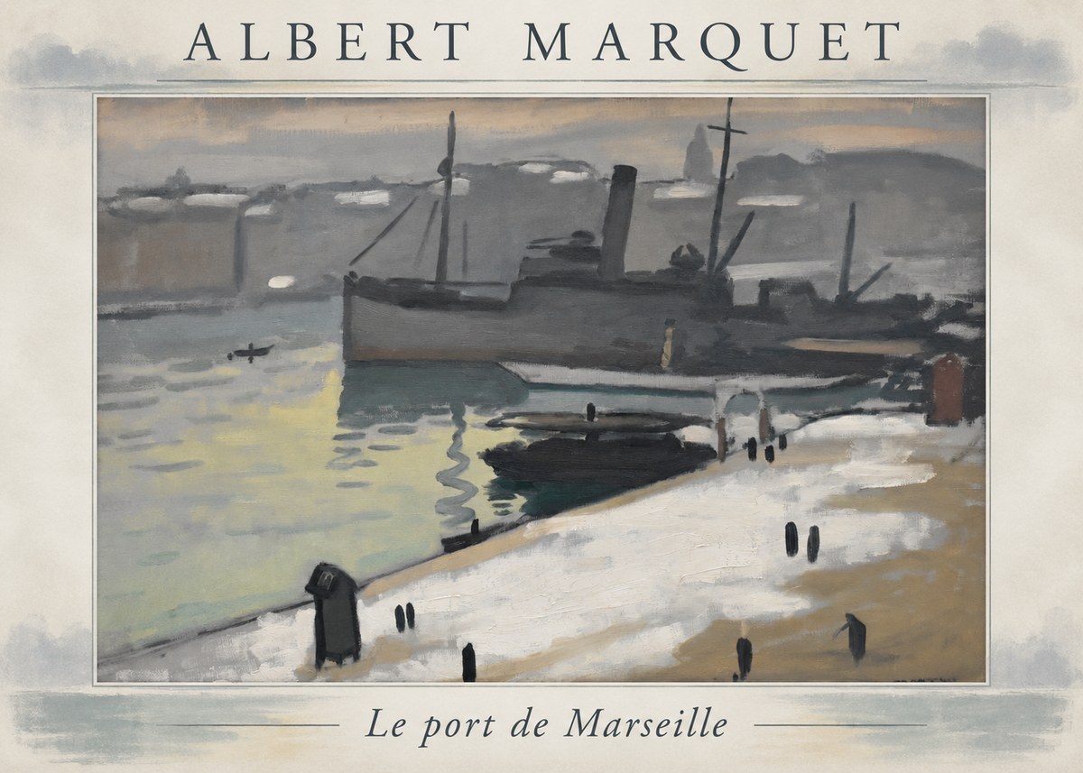 Albert Marquet Le Port De Marseille II No4 - Poszter