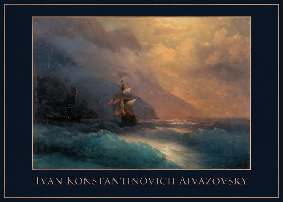 Ivan Konstantinovich Aivazovsky Storm at Sea No1 - Poszter