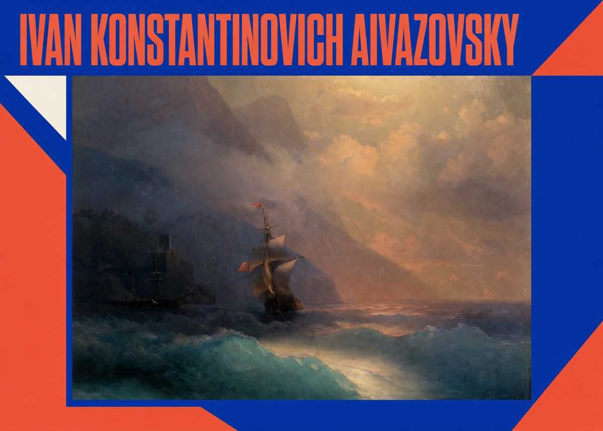 Ivan Konstantinovich Aivazovsky Storm at Sea No2 - Poszter