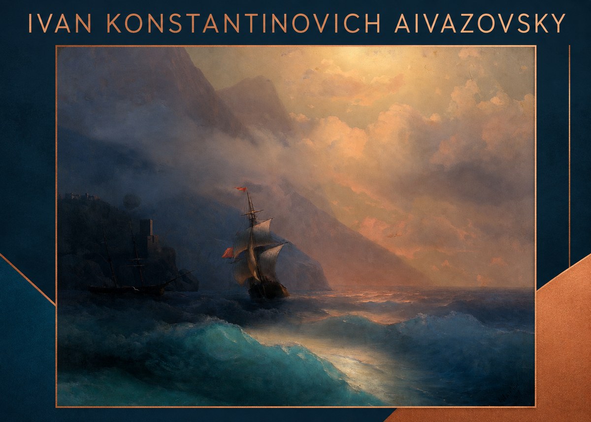 Ivan Konstantinovich Aivazovsky Storm at Sea No3 - Poszter