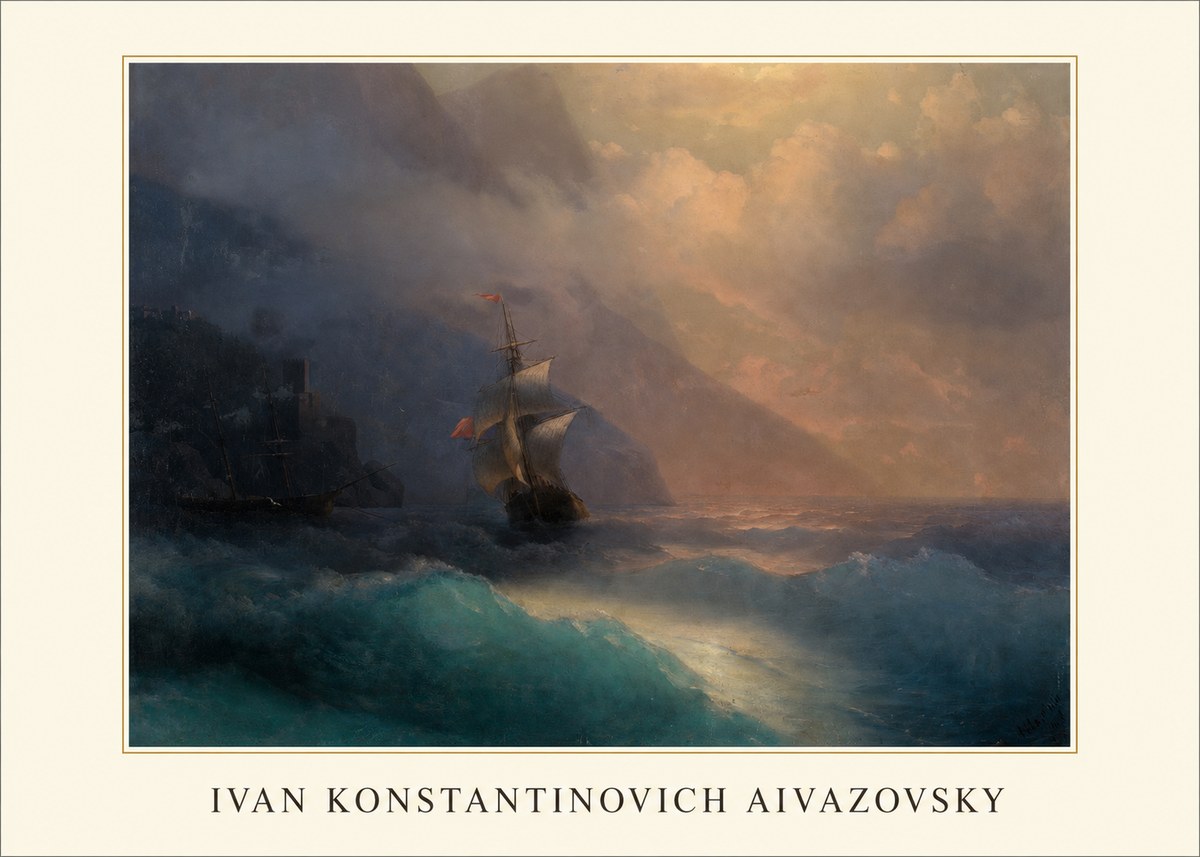 Ivan Konstantinovich Aivazovsky Storm at Sea No4 - Poszter