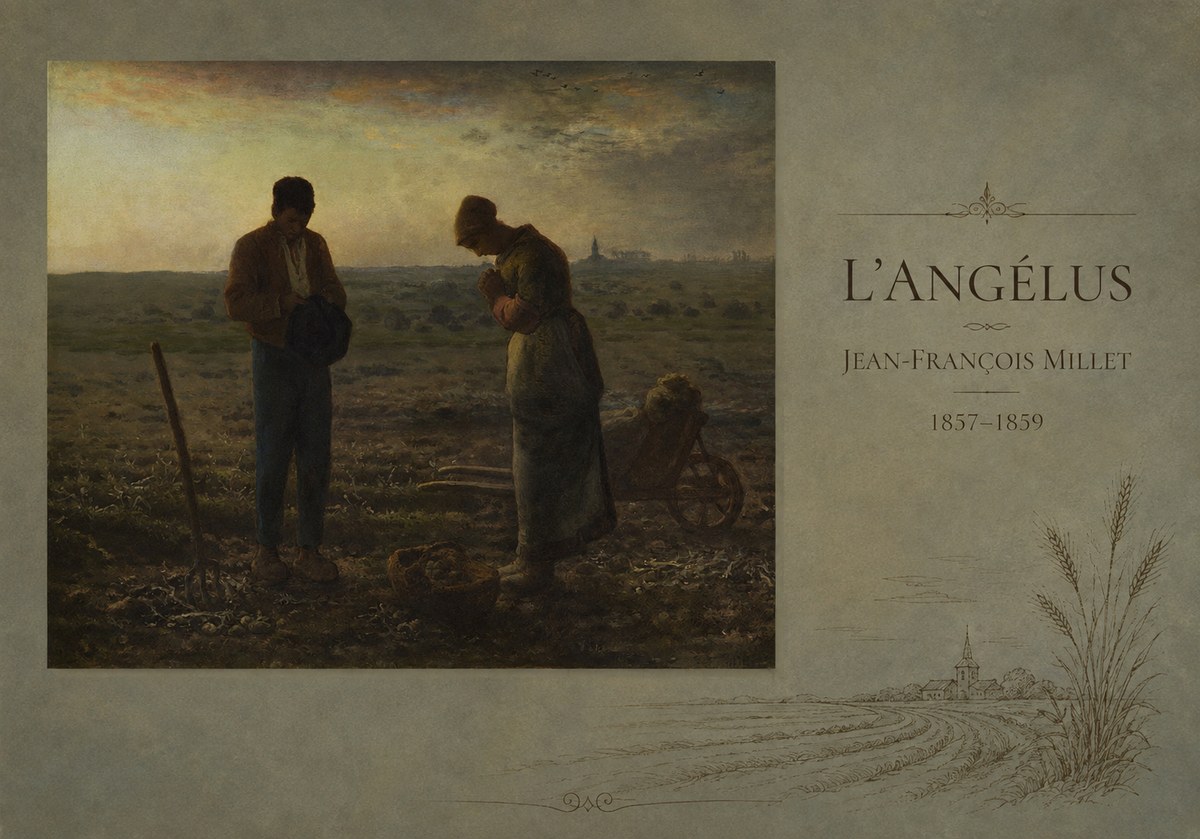Jean-François Millet L'angélus I No4 - Poszter