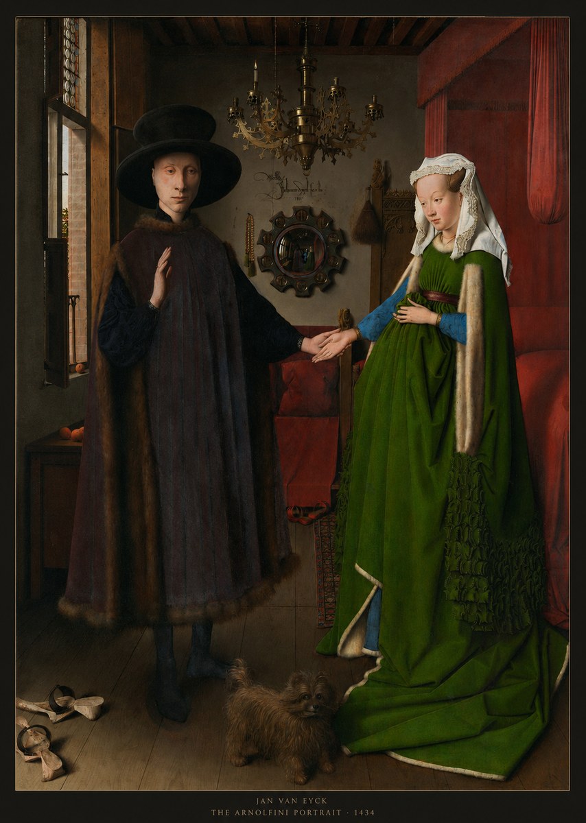 Jan van Eyck The Arnolfini Portrait V No6 - Poszter