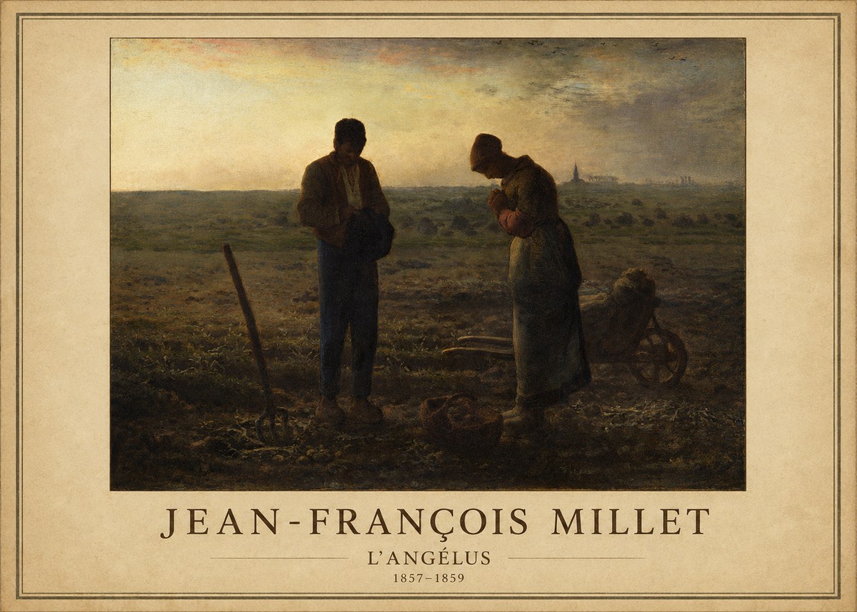 Jean-François Millet L'angélus II No1 - Poszter